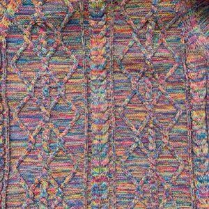 GAP Cable Knit Multicolored Sweater Size M